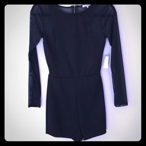 Charlotte Russe: Black, mesh 1-piece romper